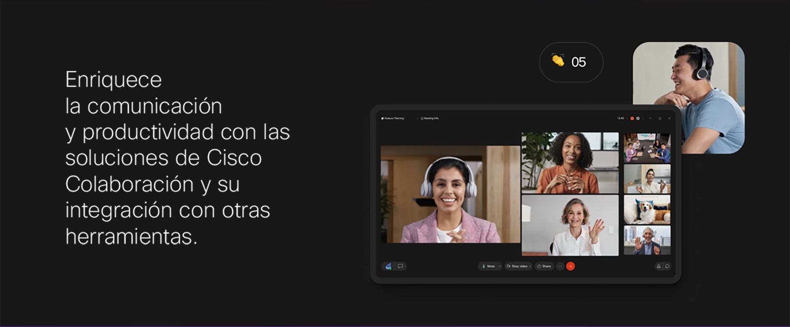 Webex Conoce el portafolio de Cisco Collaboration para el trabajo híbrido - Calling