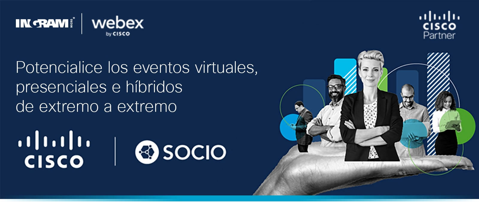 Webex Webex Potencialice los eventos virtuales, presenciales e híbridos de extremo a extremo