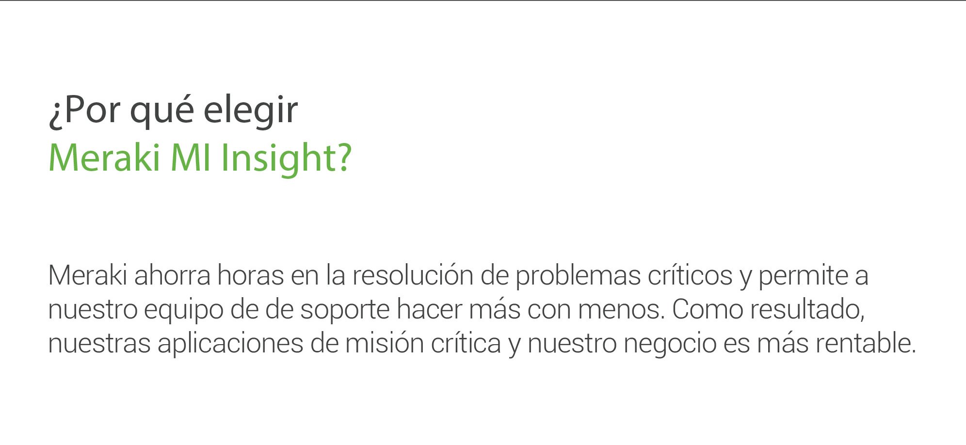 Cisco Meraki MI Insight