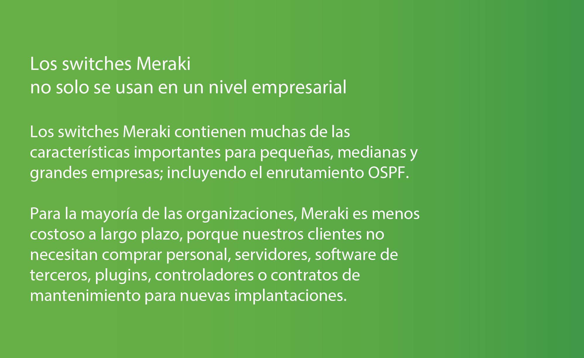 Meraki MS Switching